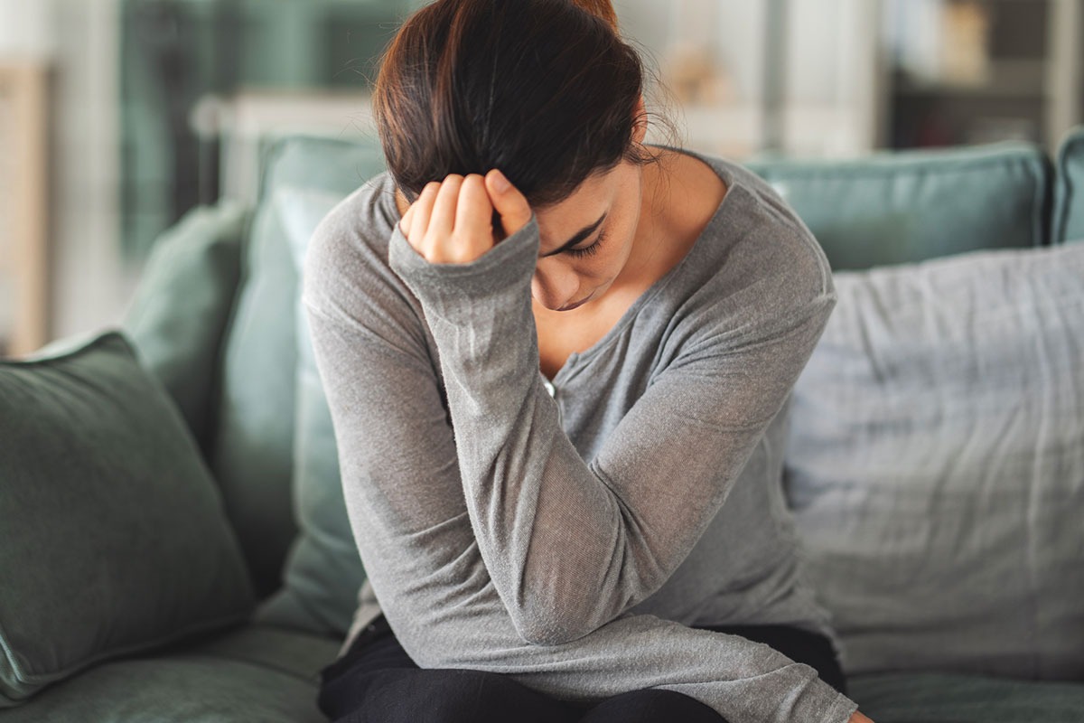 Woman experiences anxiety
