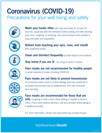 Coronavirus precaution flyer