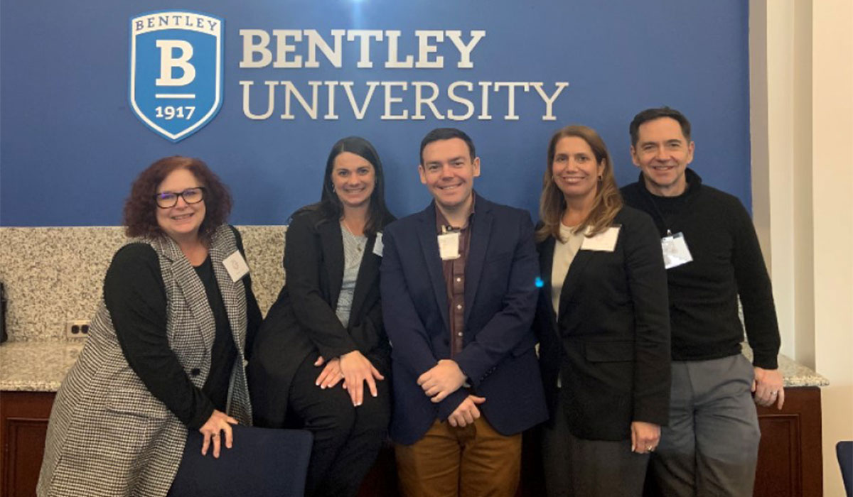 (l-r): Mindy Hink, senior practice optimization specialist; Liz Dubois, practice optimization specialist; Ryan Condon, practice optimization specialist; Krista Giacopassi, practice optimization manager; and Brian Williams, MD, medical information officer